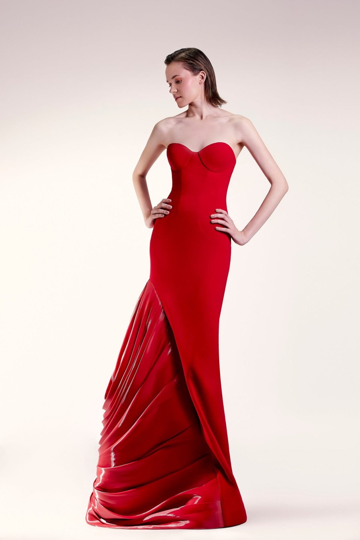 Seductive Tear Drop Red Dress