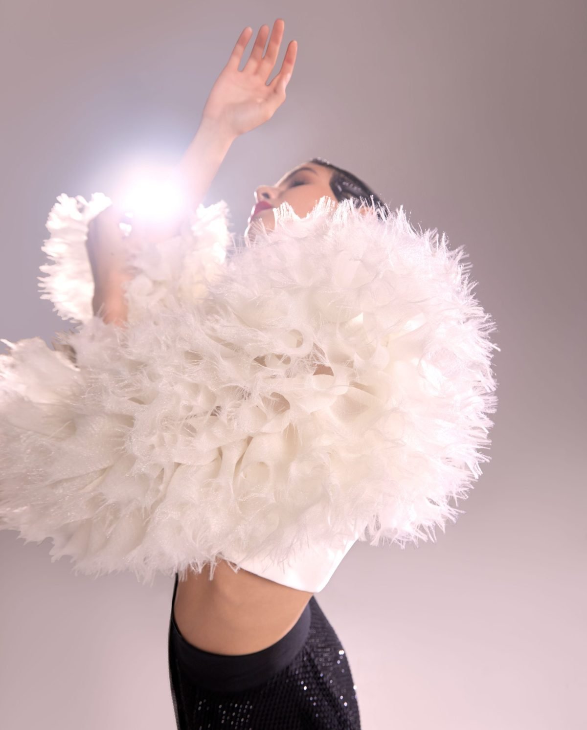 White Ruffled Jacket