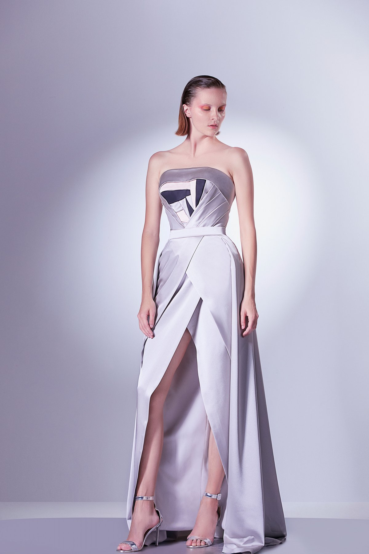 Silver Colored Corset Dress
