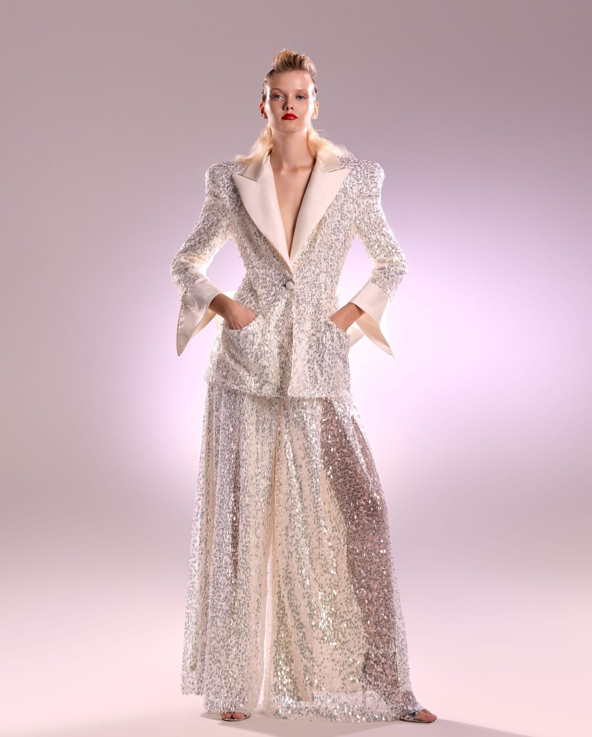 Paillette Open Back Jacket