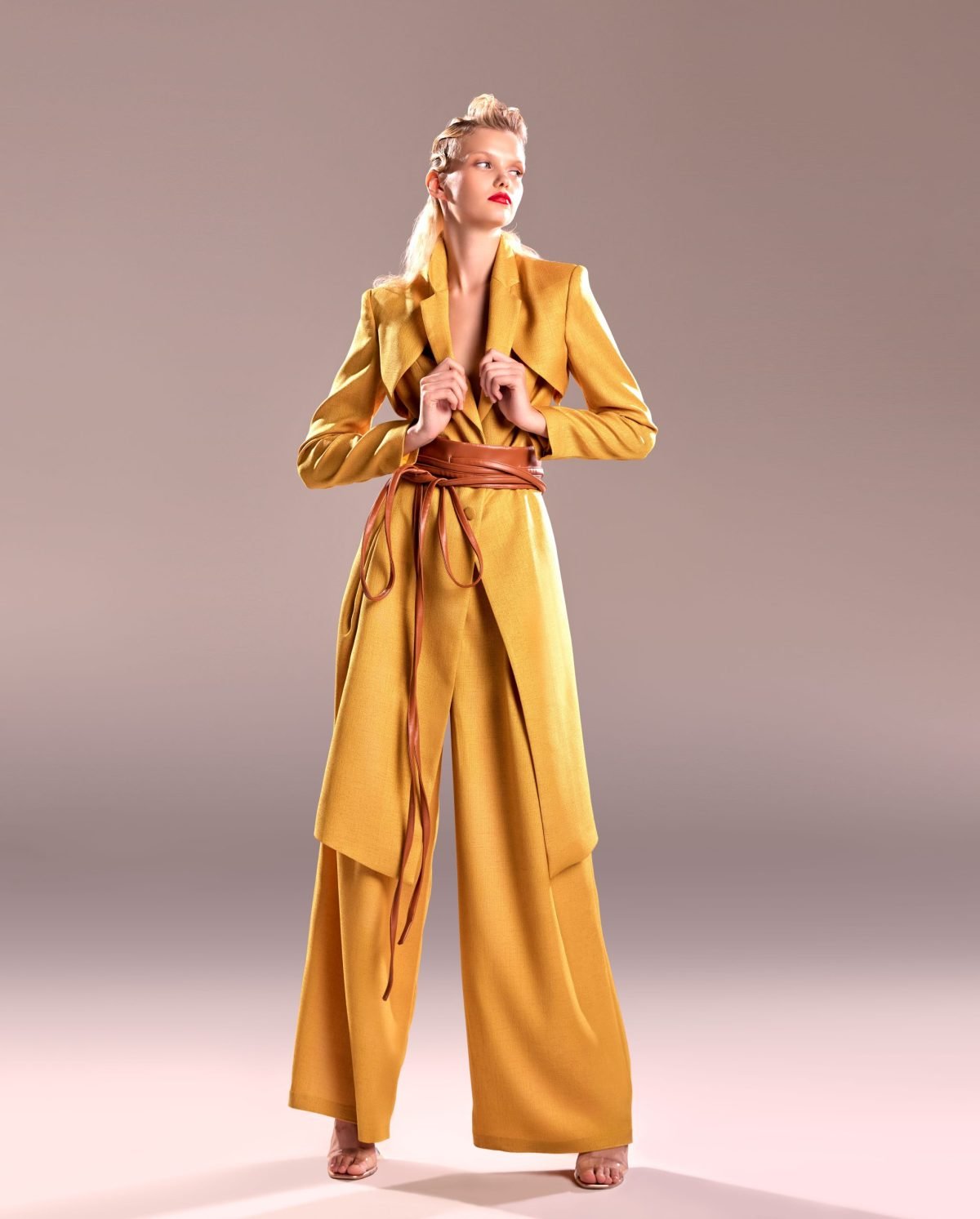 Flared Tweed Pants