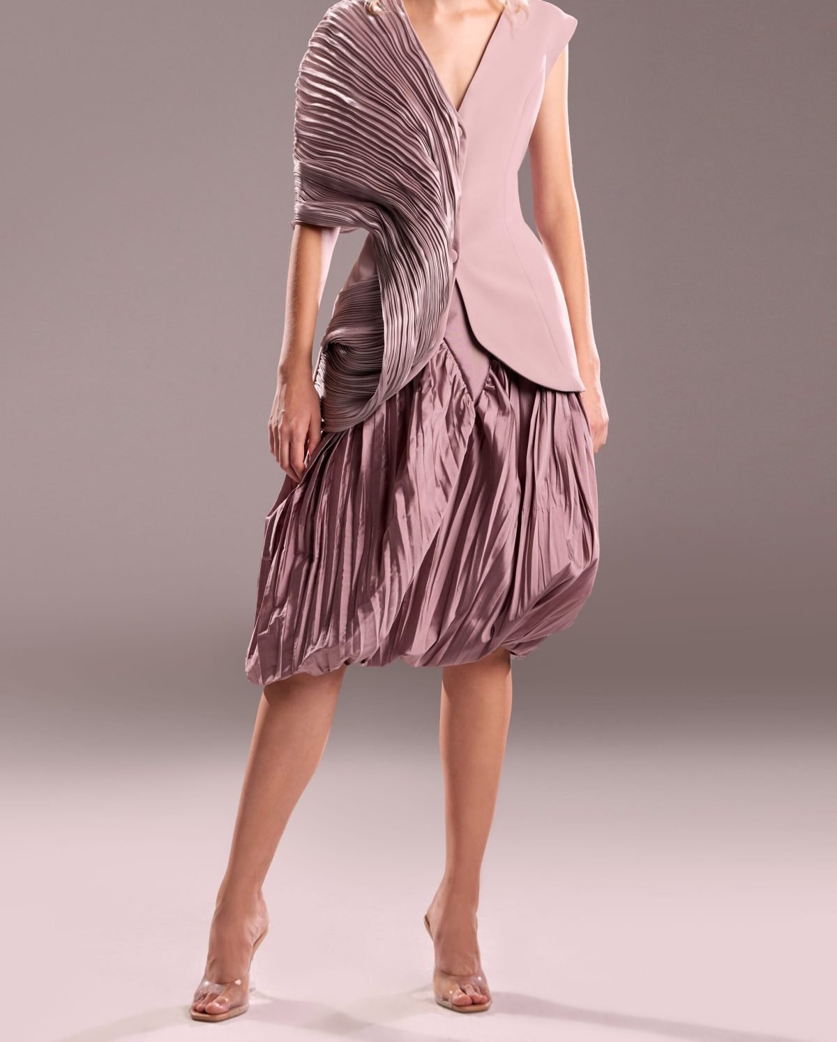 Powder Pink Taffeta Skirt