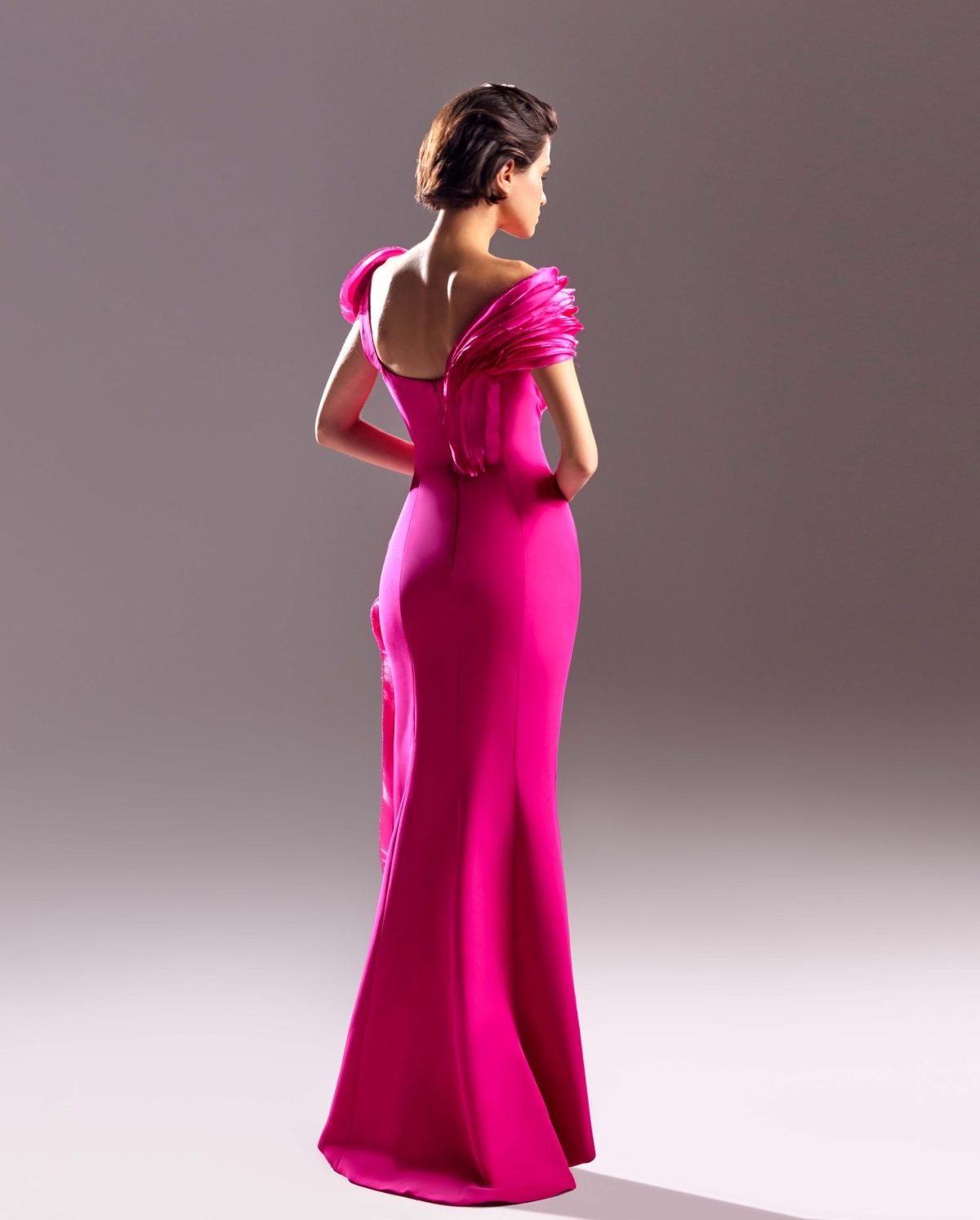 Fuscia Dress With Exotic Details