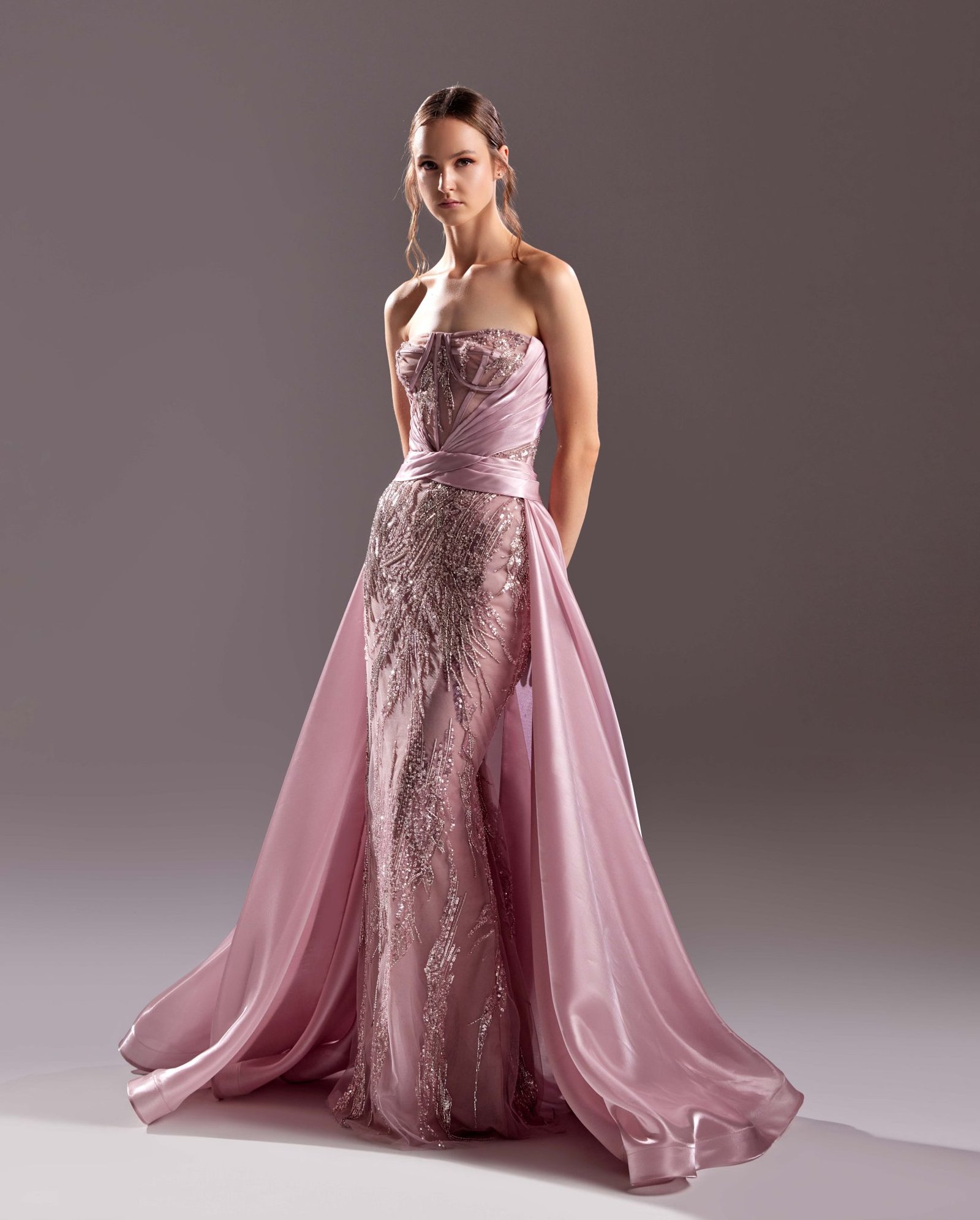 Crystal Lace Shimmered Corset Dress