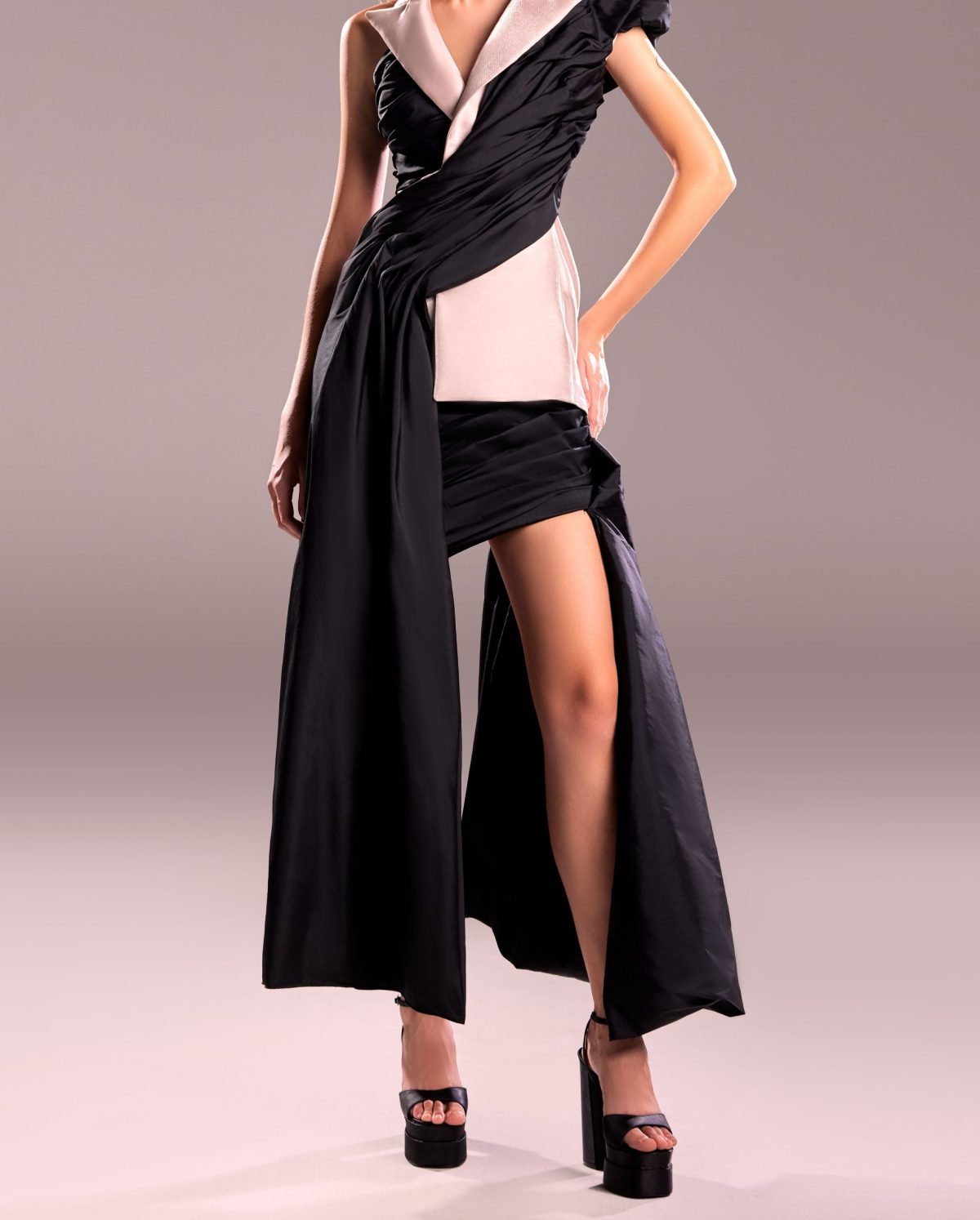 Taffeta Mini Black Skirt