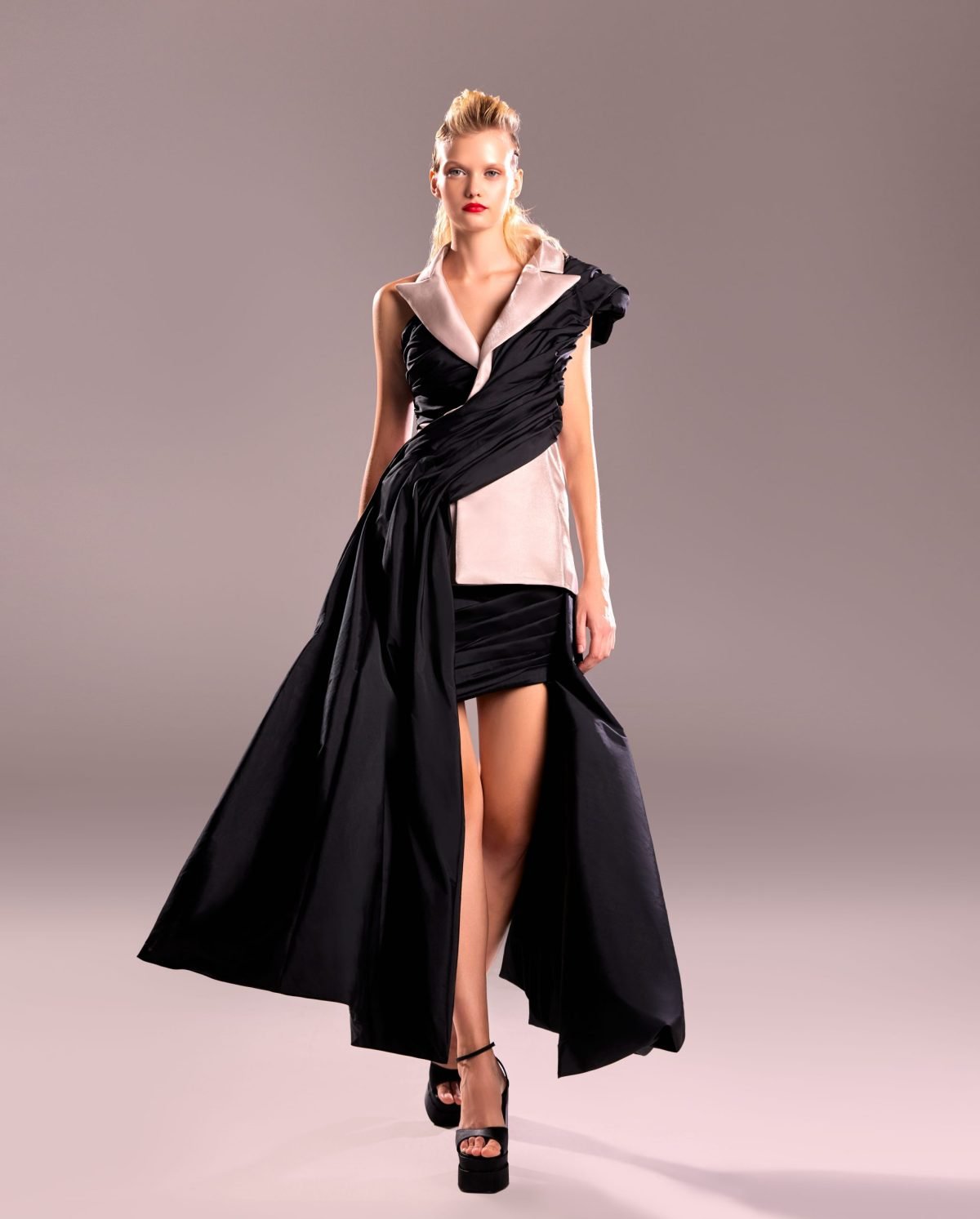 Taffeta Mini Black Skirt