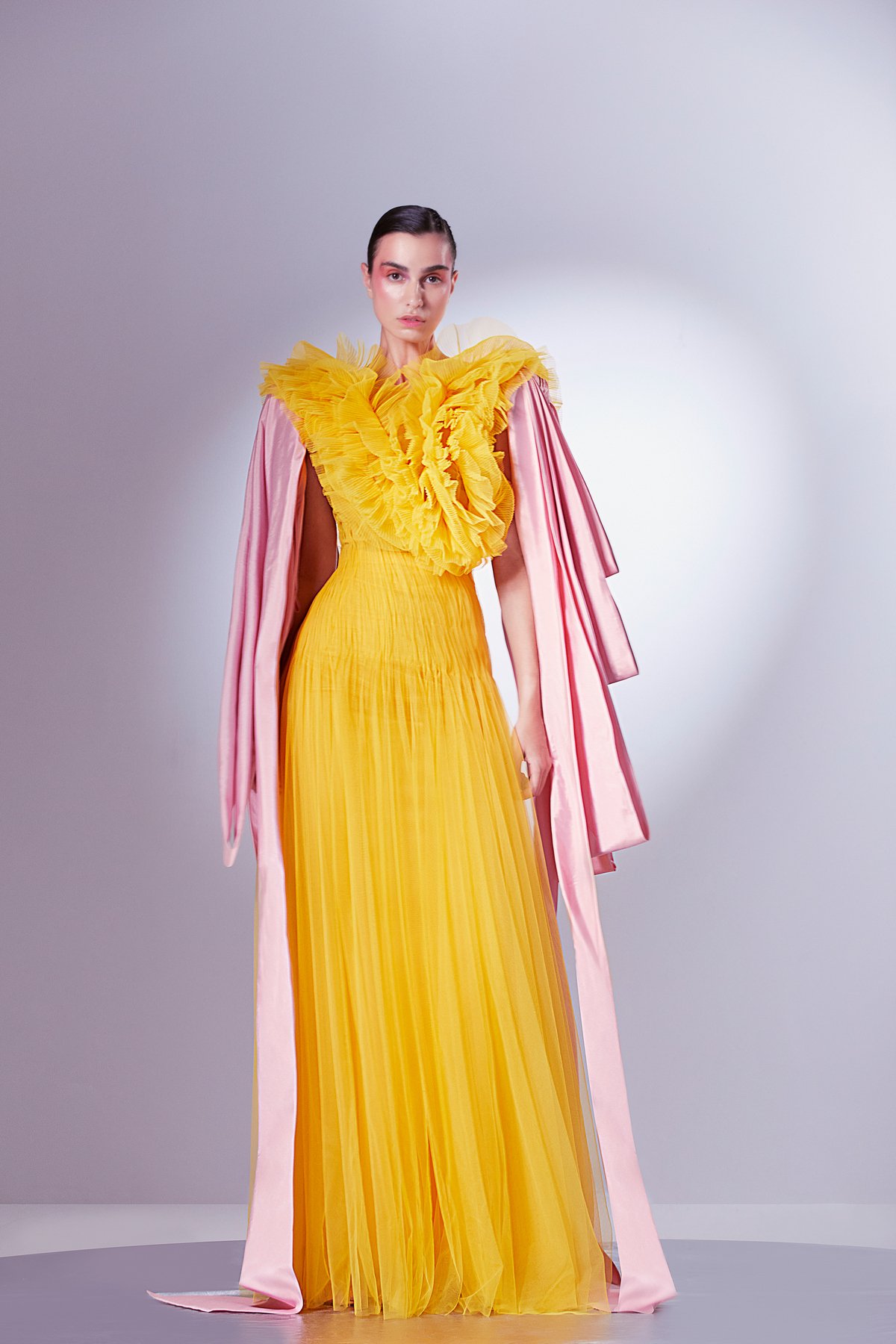 Rushed Tulle Dress