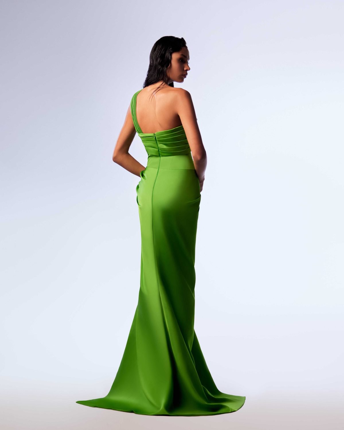 Ordandie Embellished Fire Orange Dress