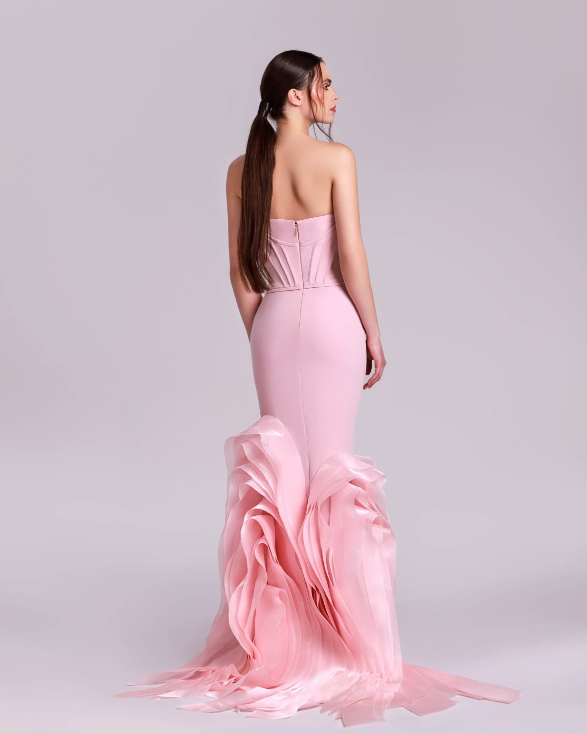 Flourishing Organza Structured Mermaid Dress