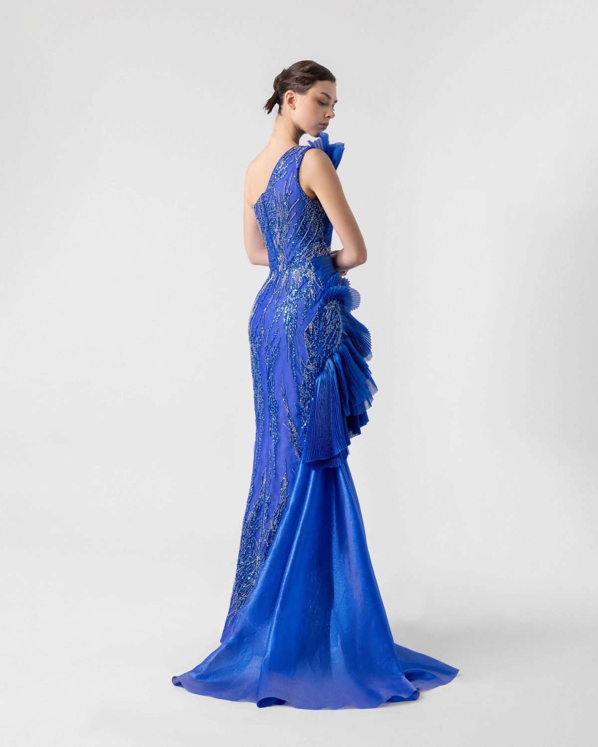 Sparkling Royal Blue Evening Dress