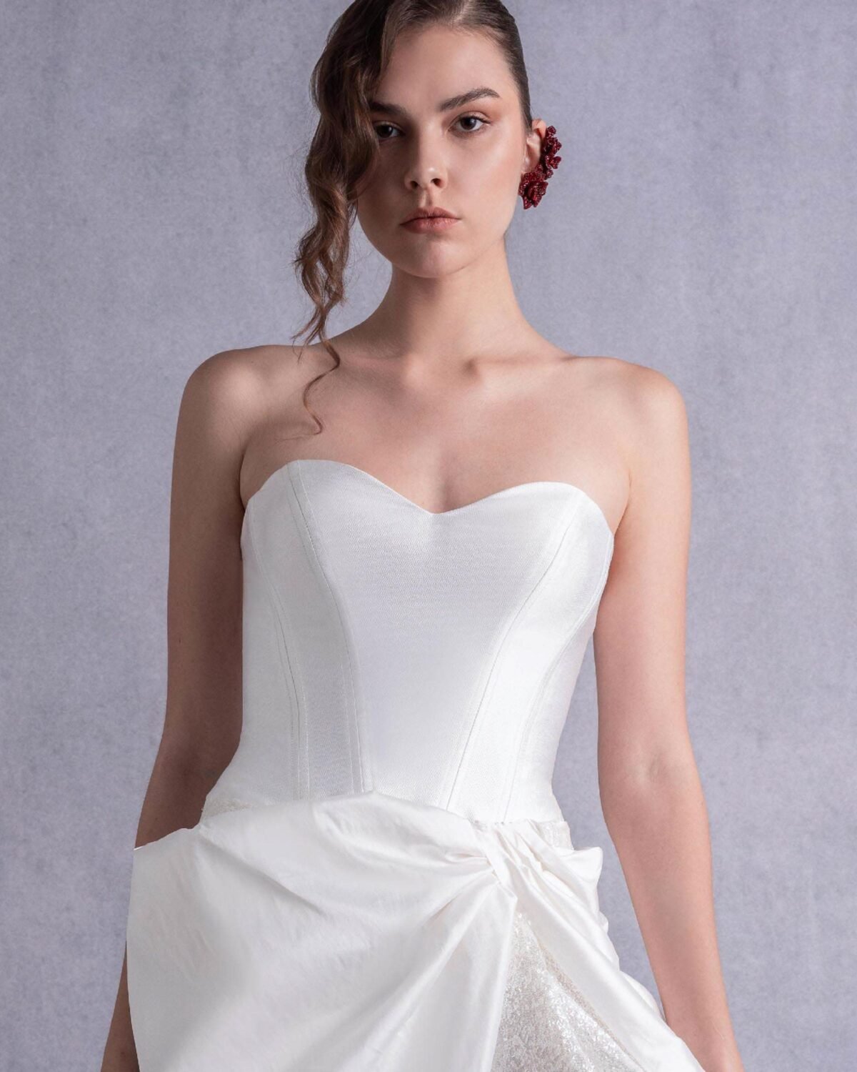 Heart Shaped Piqué Corset Top
