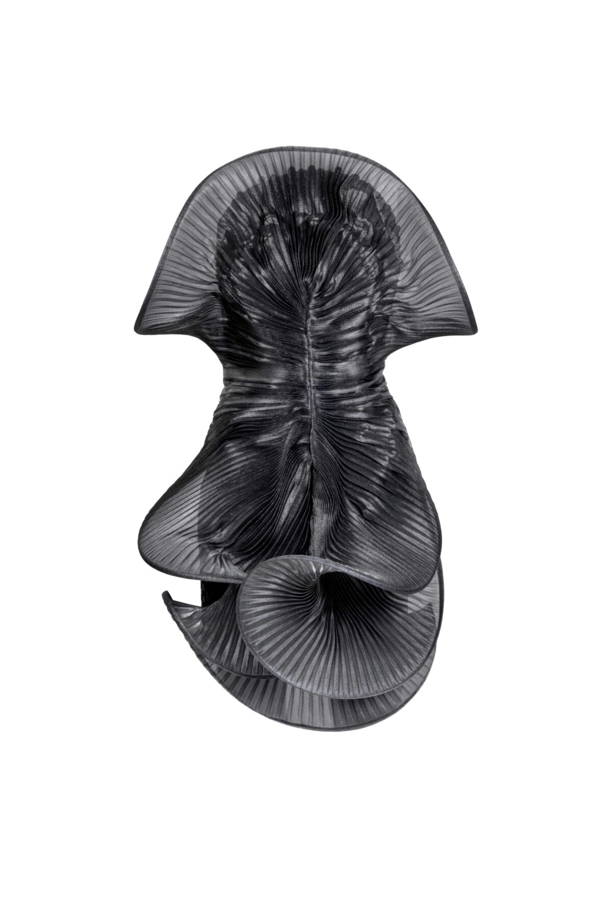 Sculptural Lamé Organza Over Sequin Short Dress