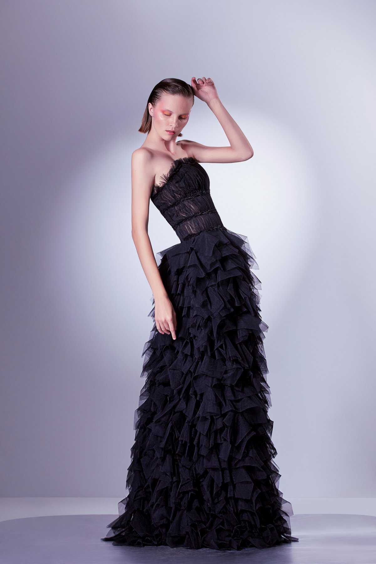 Draped Tulle Dress