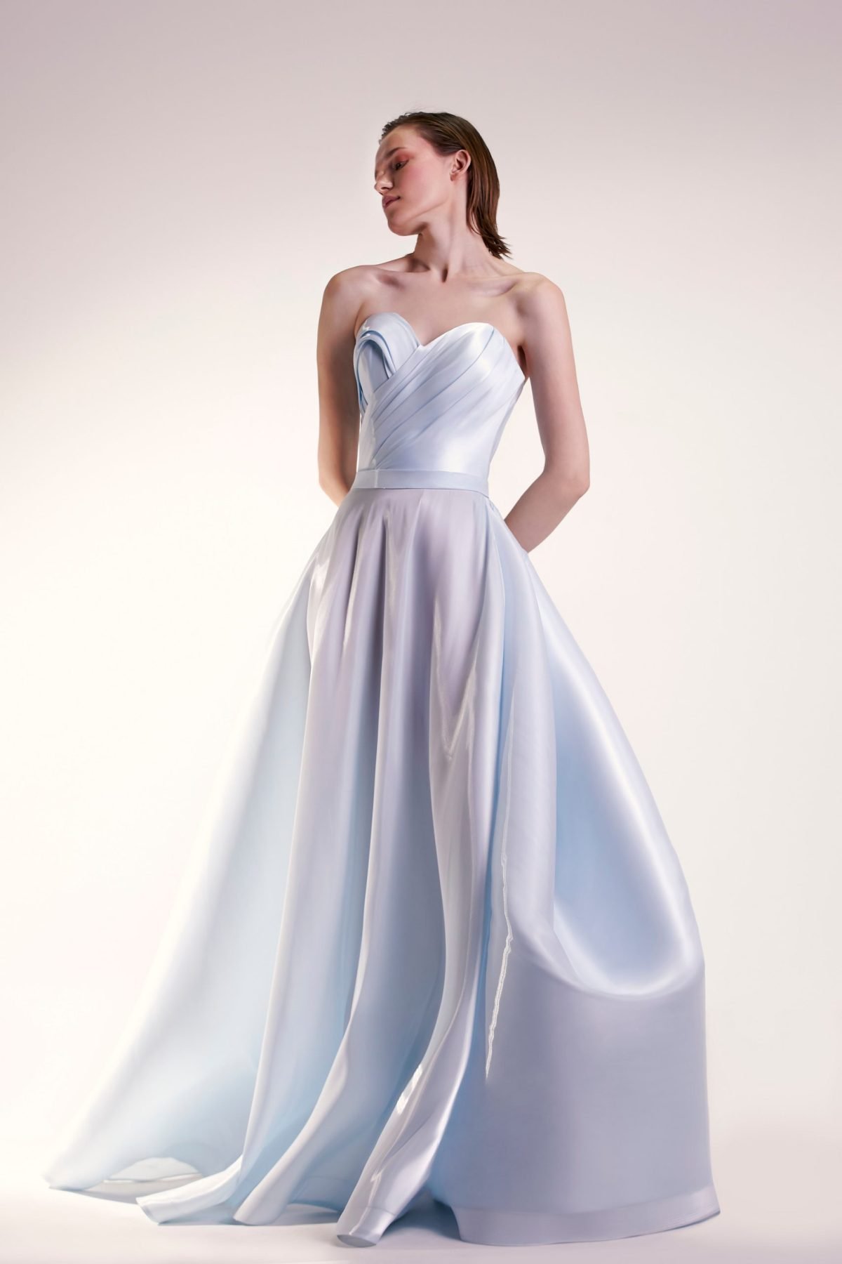 Electrifying Light Blue Organdie Dress