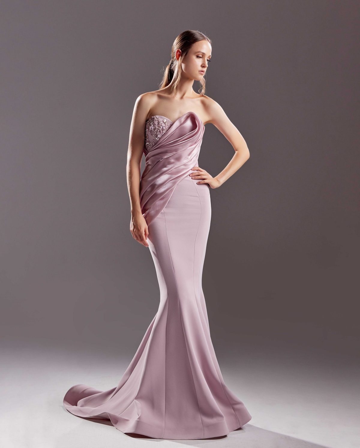 Elegant Old Rose Mermaid Dress