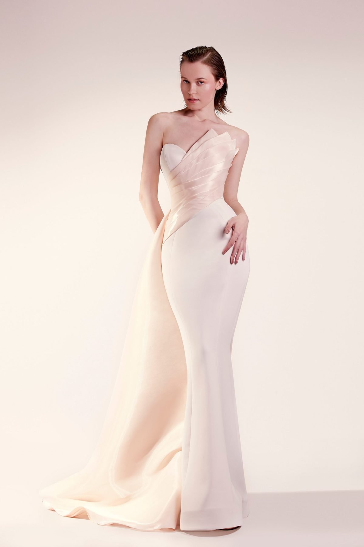 Sculptured Mermaid Asymmetrical Dress