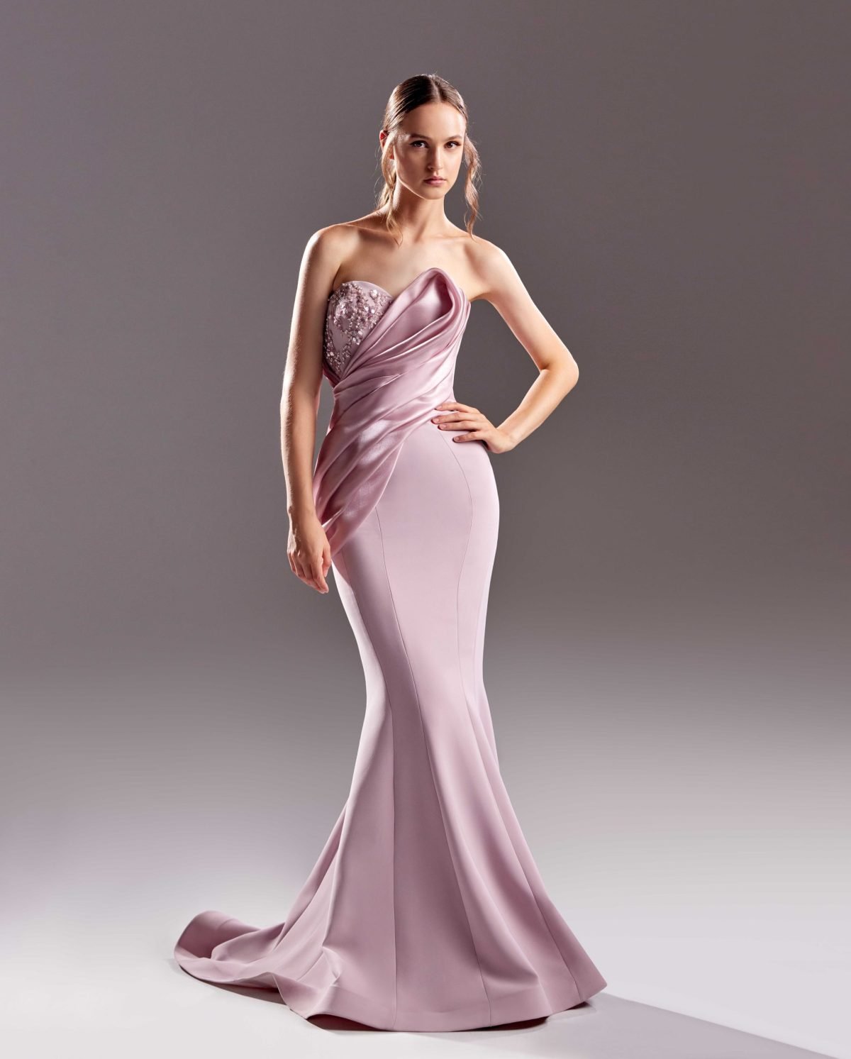 Elegant Old Rose Mermaid Dress
