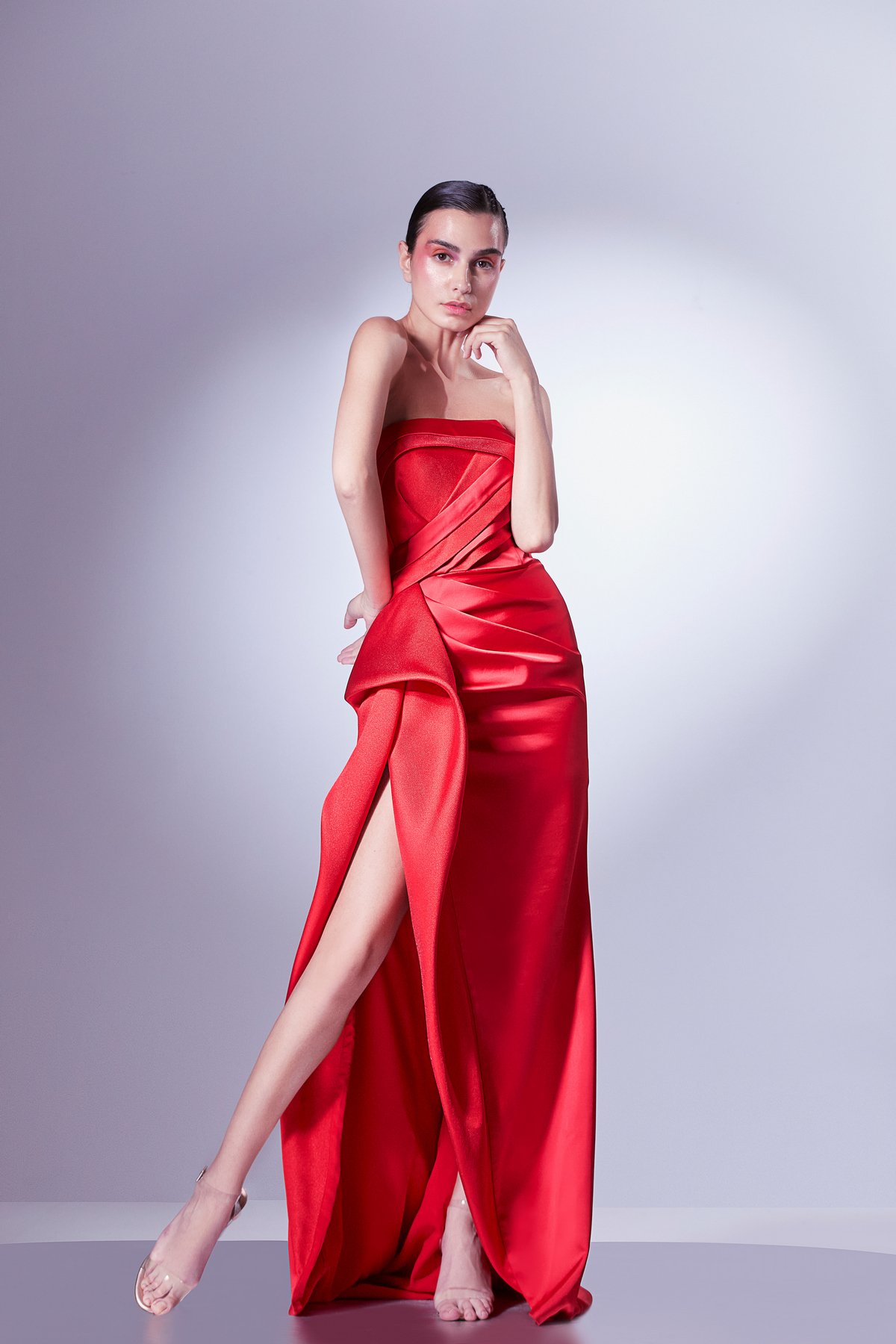 Corset, High Slit Dress