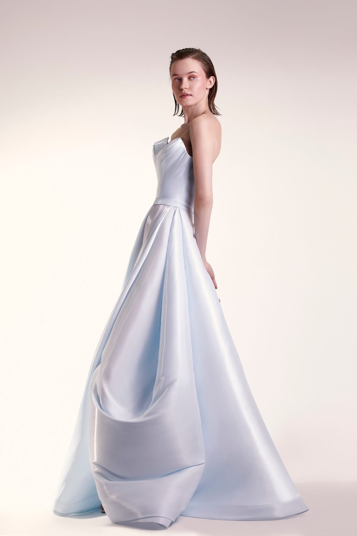Electrifying Light Blue Organdie Dress