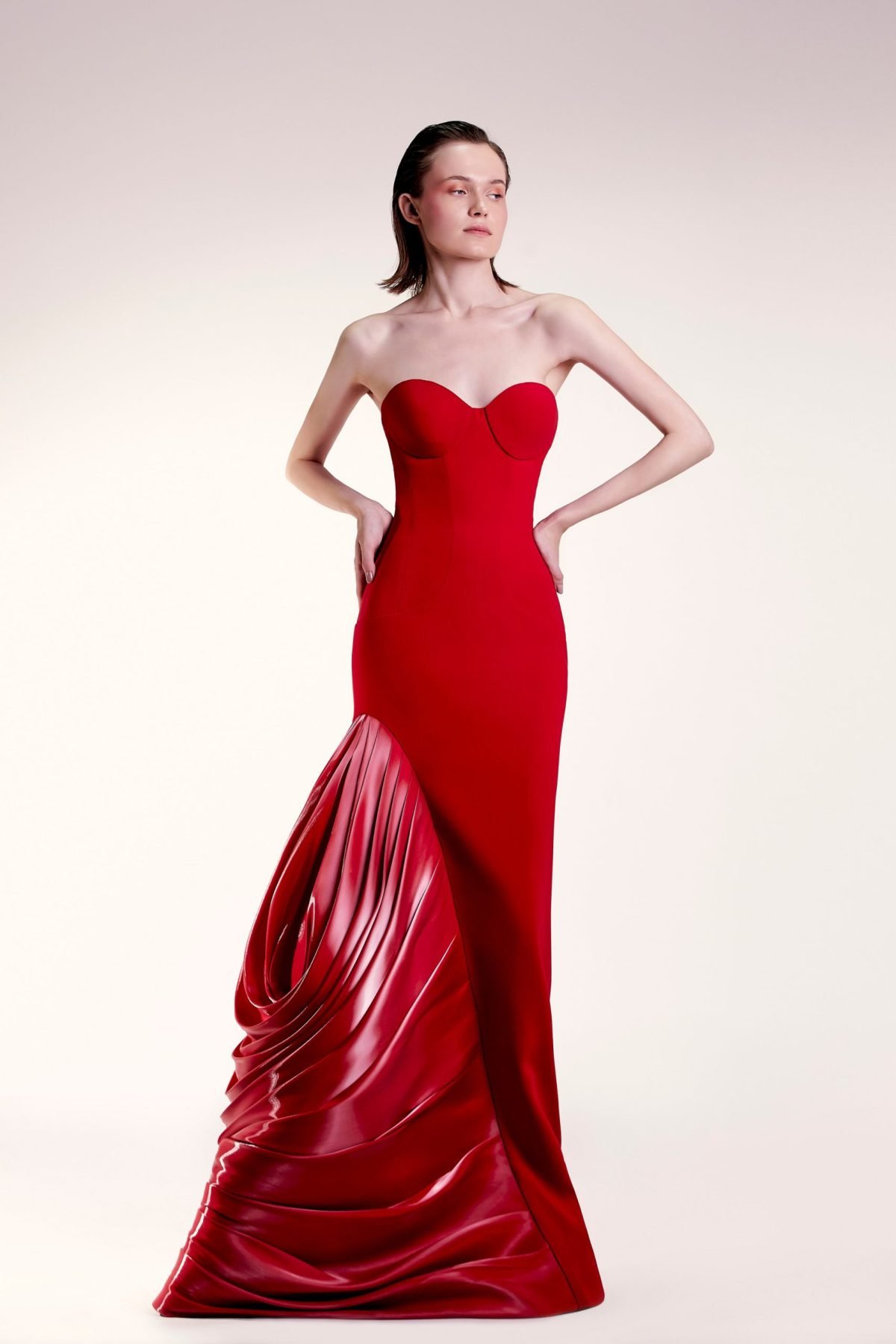 Seductive Tear Drop Red Dress