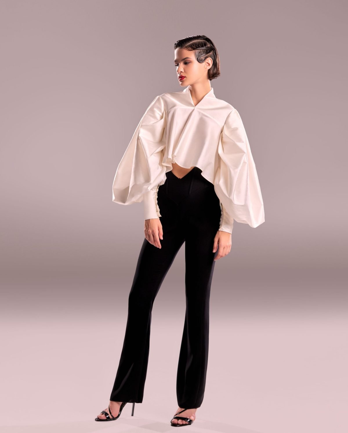 Taffeta Cropped Shirt