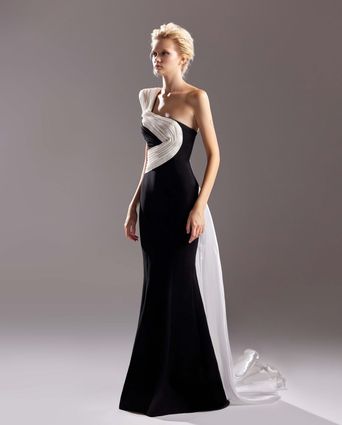 Black and White Mermaid Dress