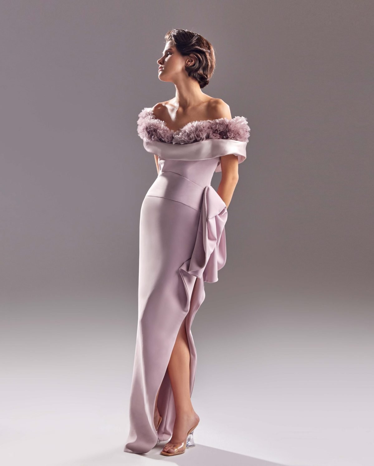 Bloomy Rosewood Crepe Dress