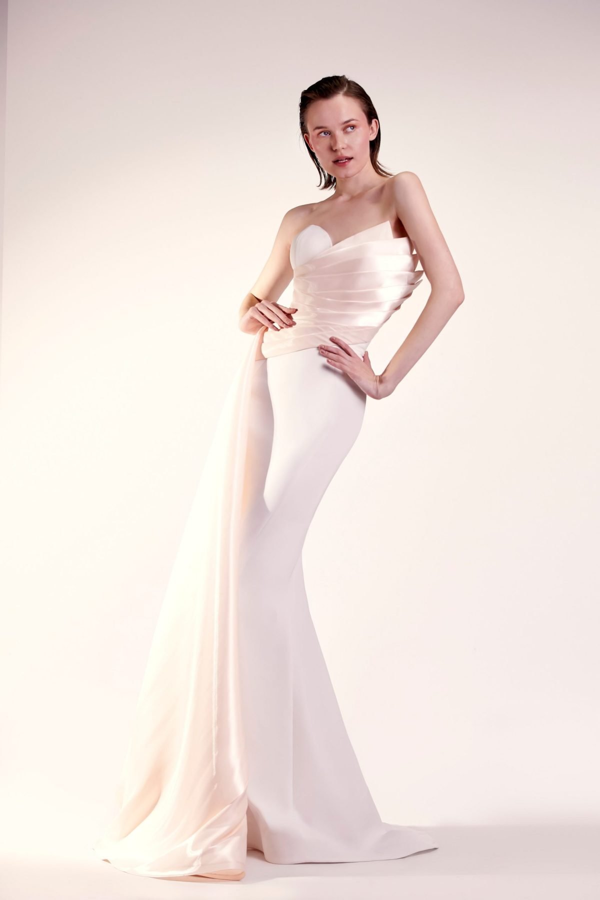 Sculptured Mermaid Asymmetrical Dress