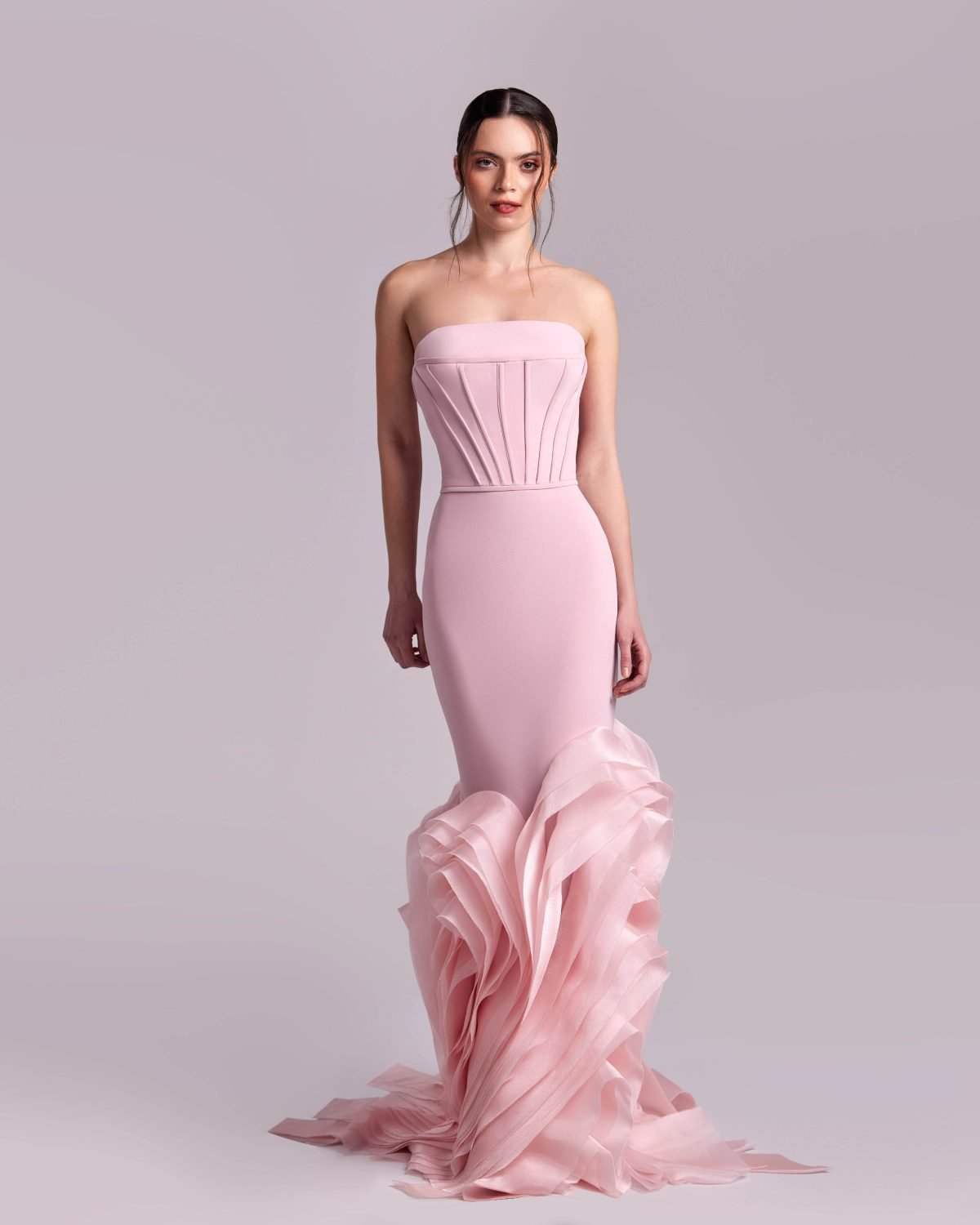 Flourishing Organza Structured Mermaid Dress