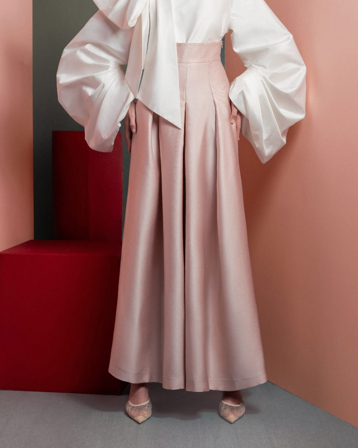 Chic Pink Wide-Leg Pants