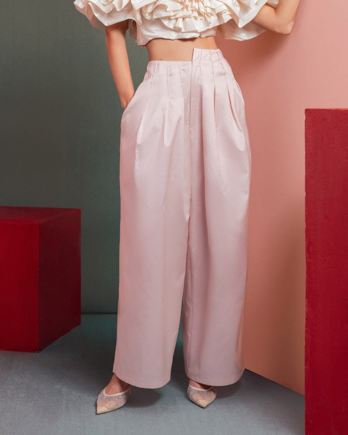 High-Waisted Wide-Leg Pants