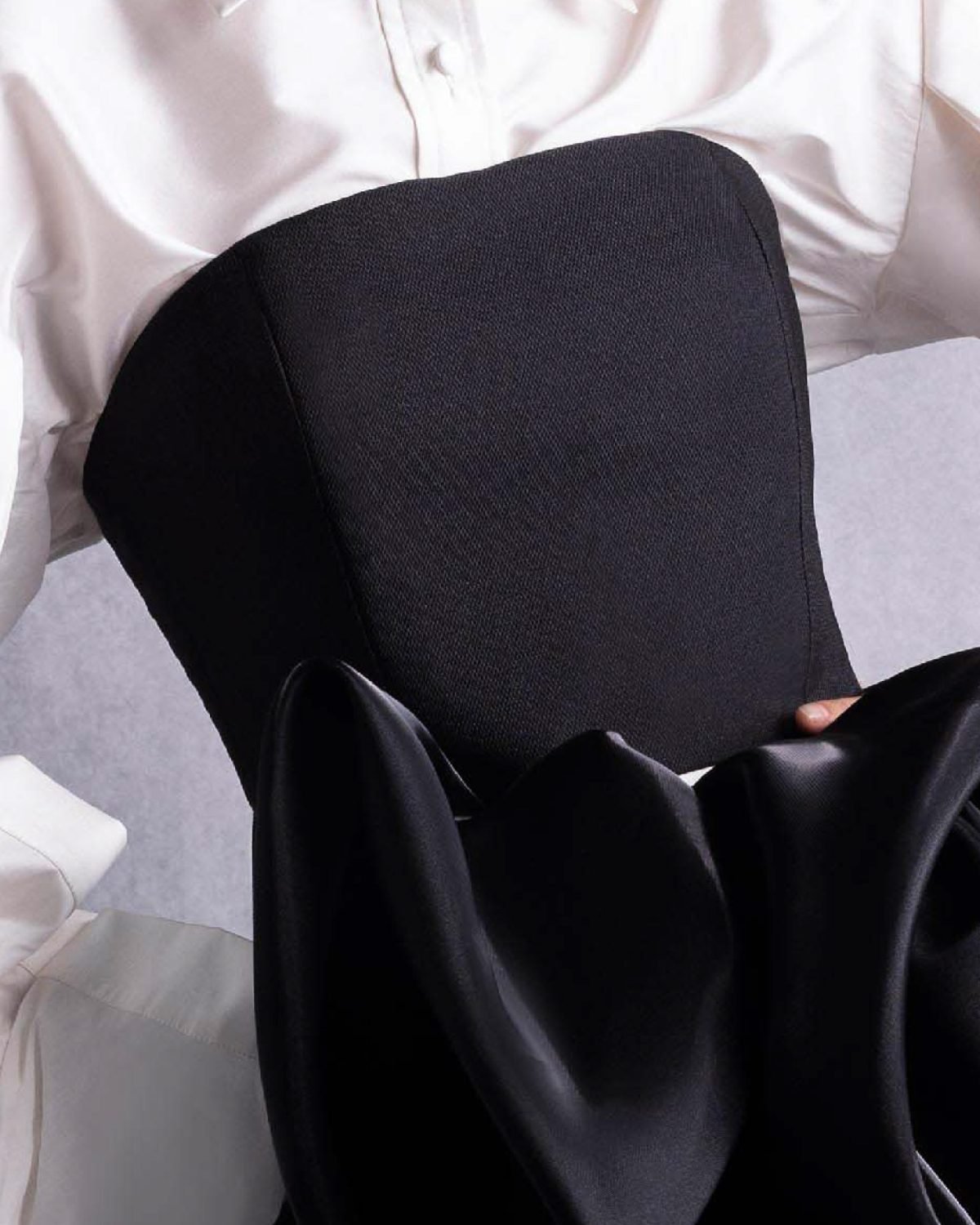 Minimalist Black Piqué Corset
