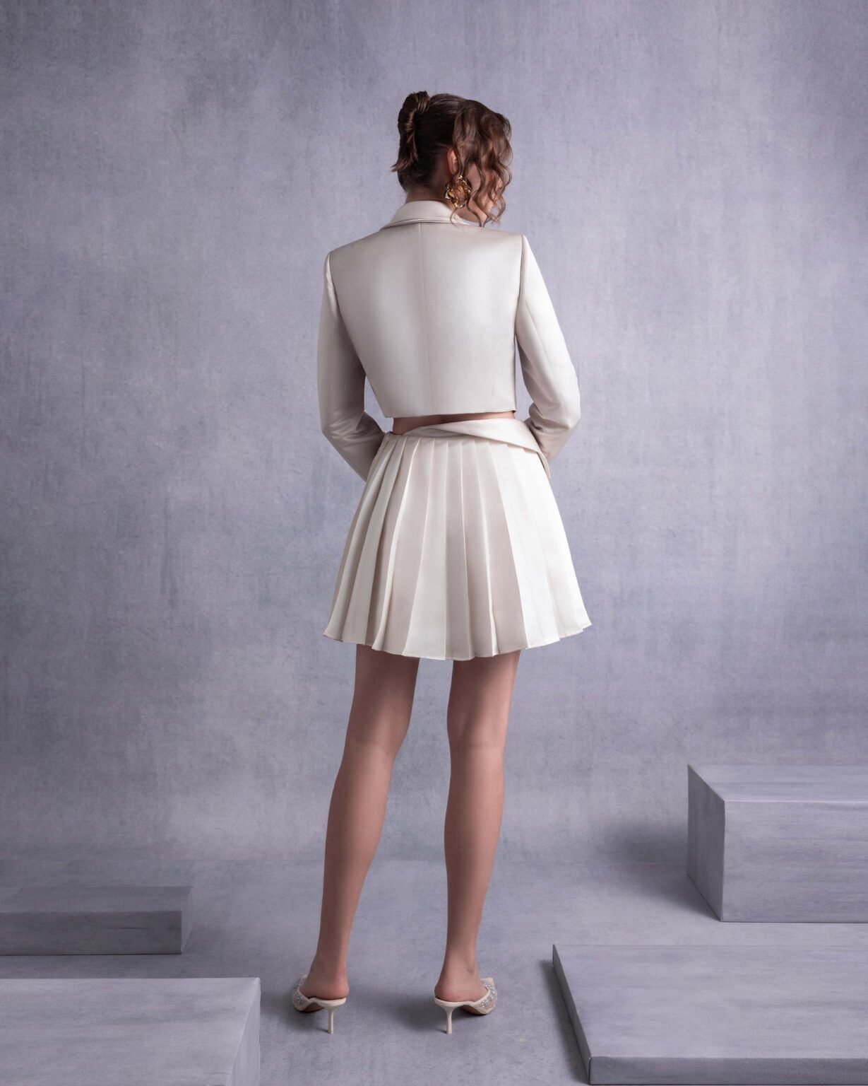 Cropped Gold Champagne Razmir Jacket