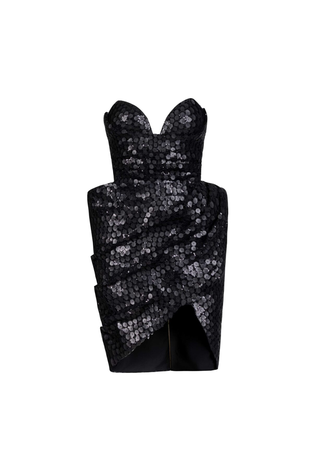 Noir Temptation Sequins Mini Dress
