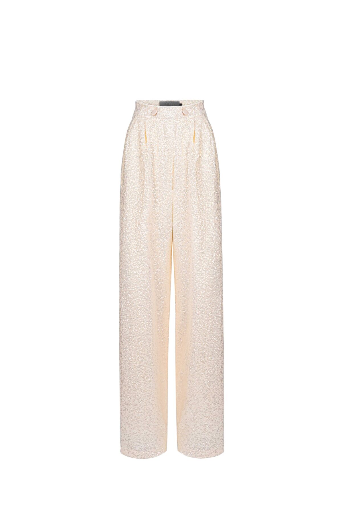 Sparkling Gold Sequined Lace Pants
