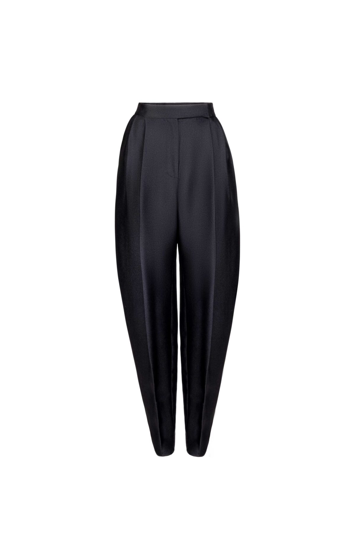 Tailored Black Piqué  Pants