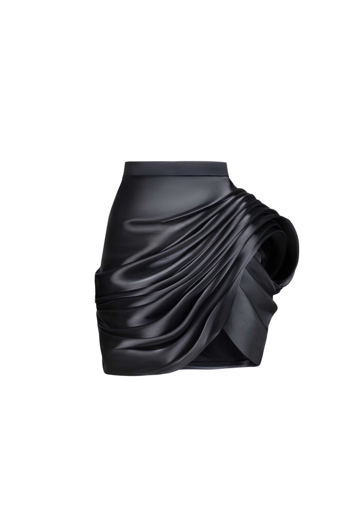 Nocturne Fluid Organza Draped Skirt