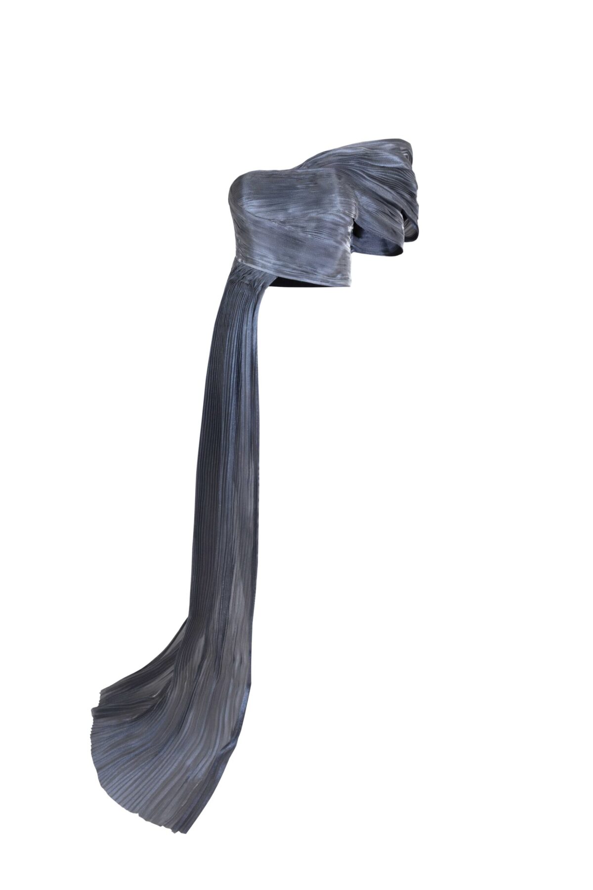 Silver Tidal One-Shoulder Top