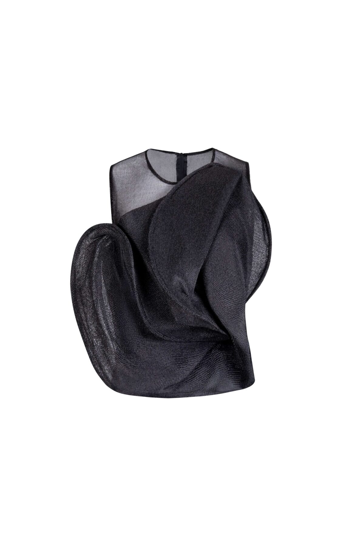 Luxurious Lurex Mesh Sculpted Top