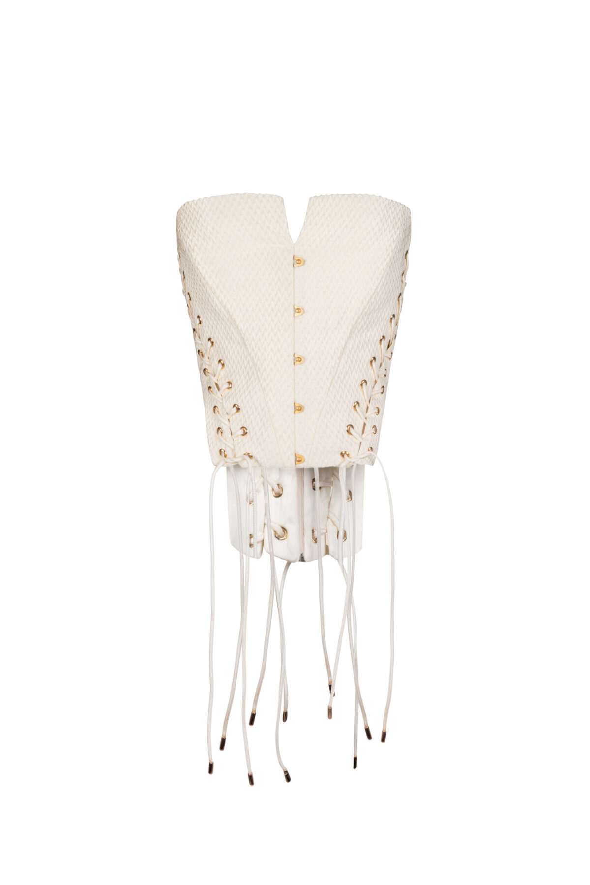 Modern Lace-Up Cream Corset