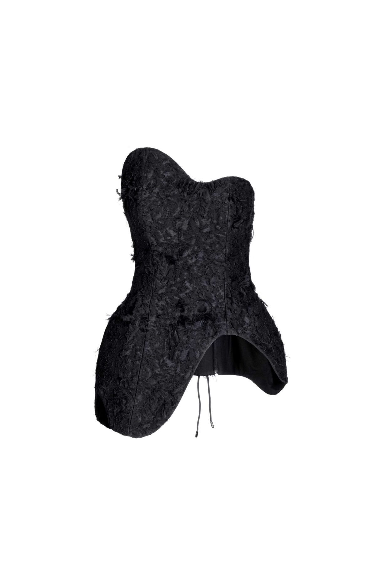 Assymetrical Sculpt Jacquard Corset Top