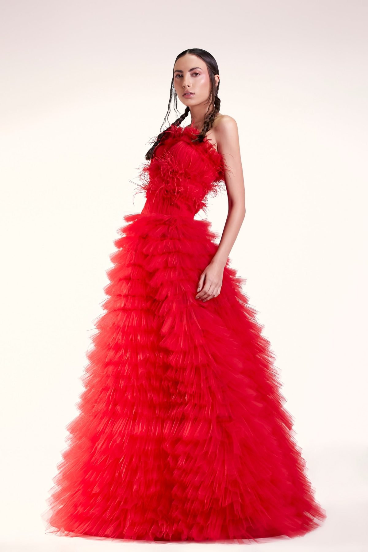 Multilayered Ruffled Dress