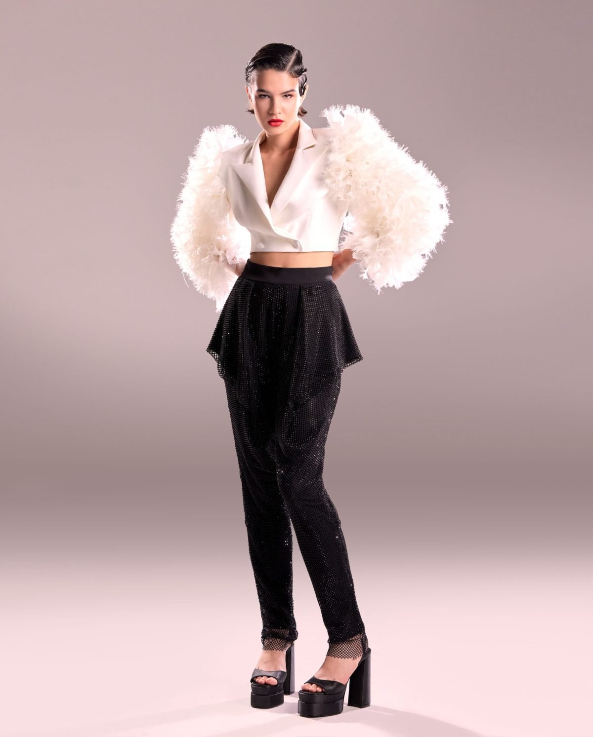 White Ruffled Jacket