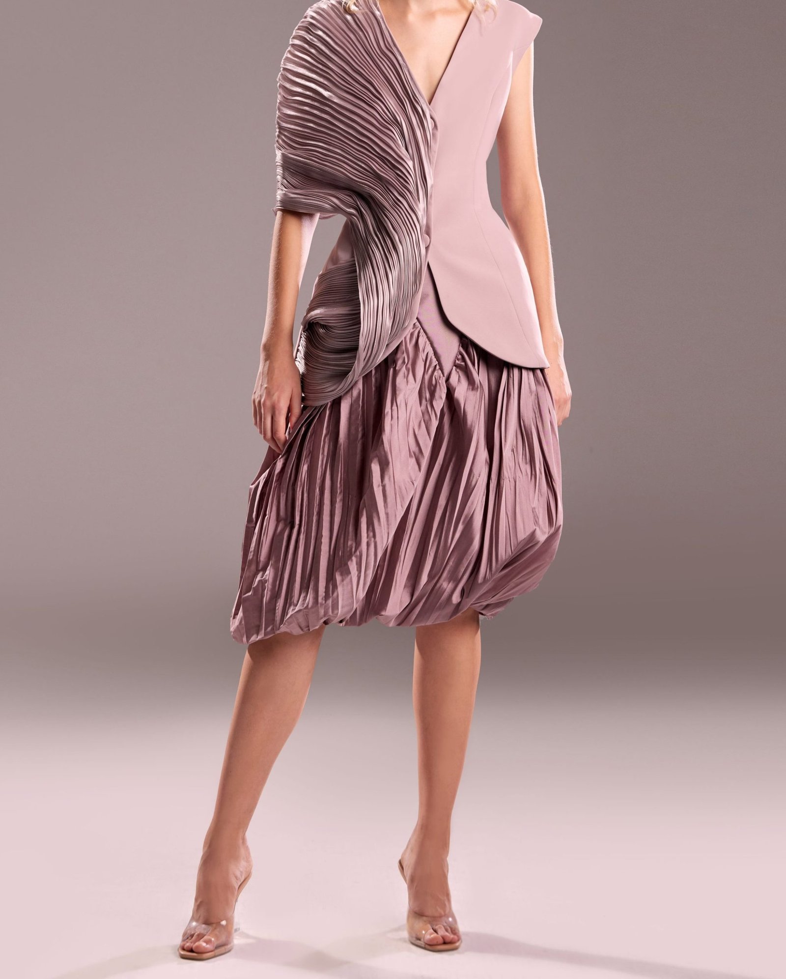 Powder Pink Taffeta Skirt