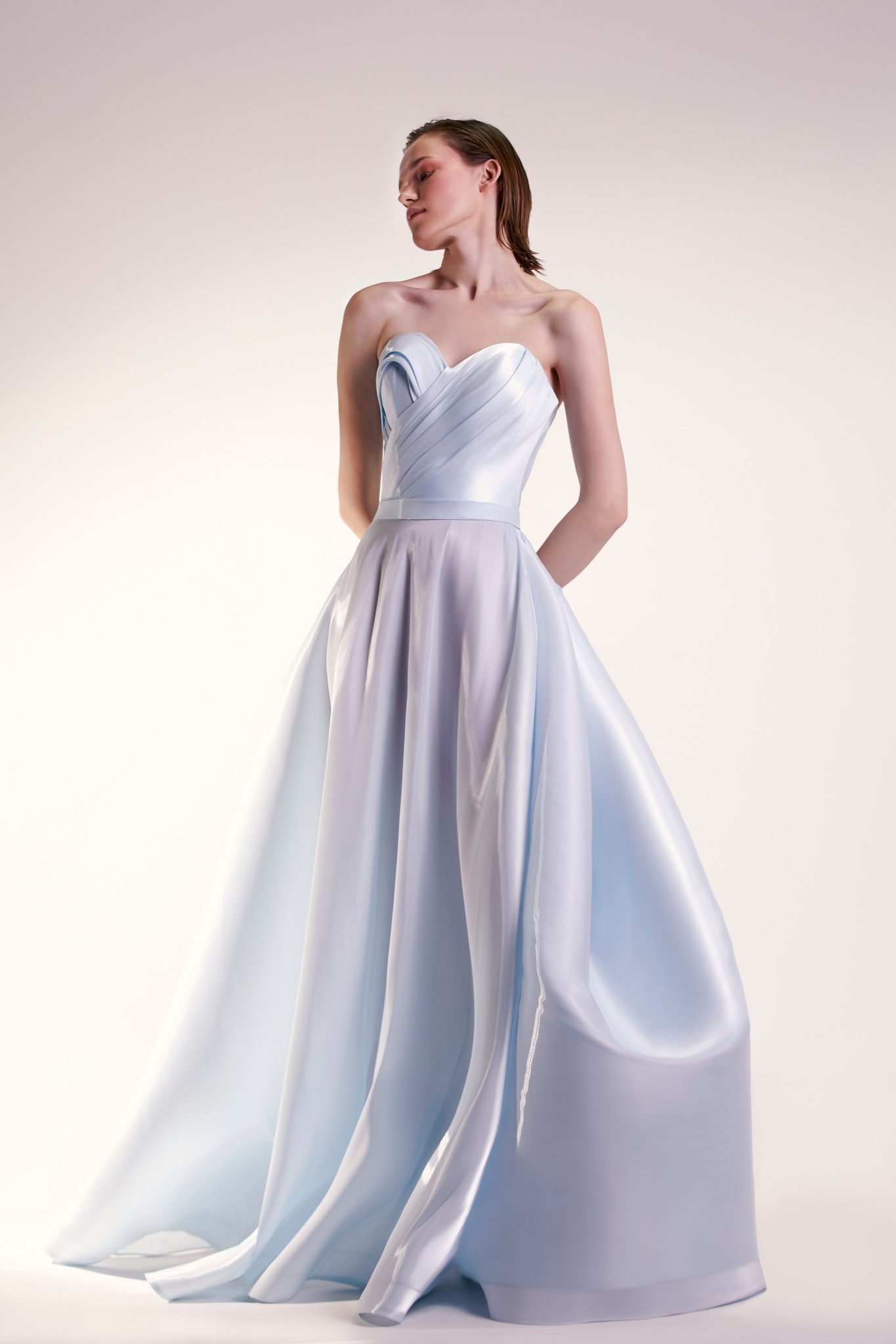 Electrifying Light Blue Organdie Dress