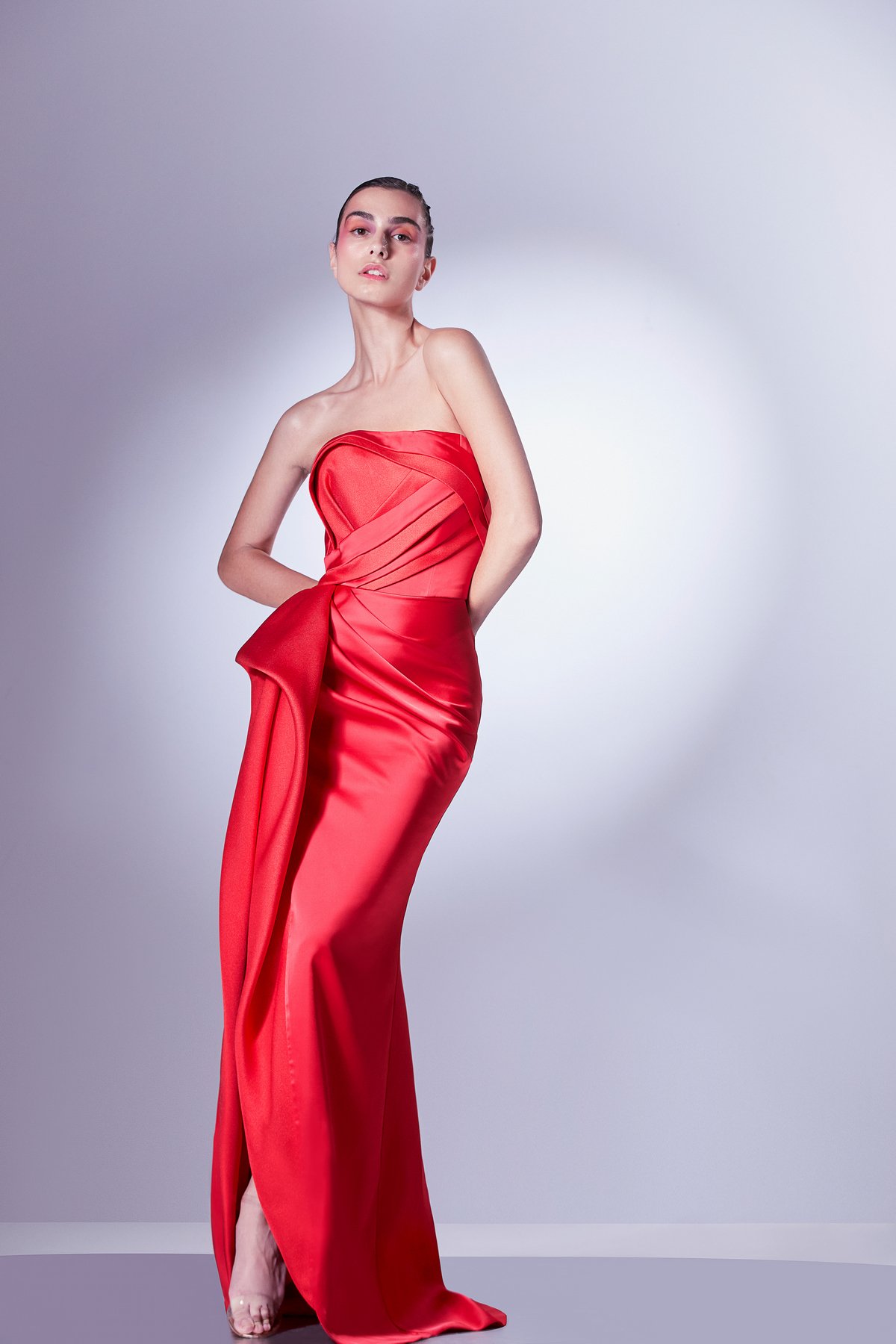 Corset, High Slit Dress
