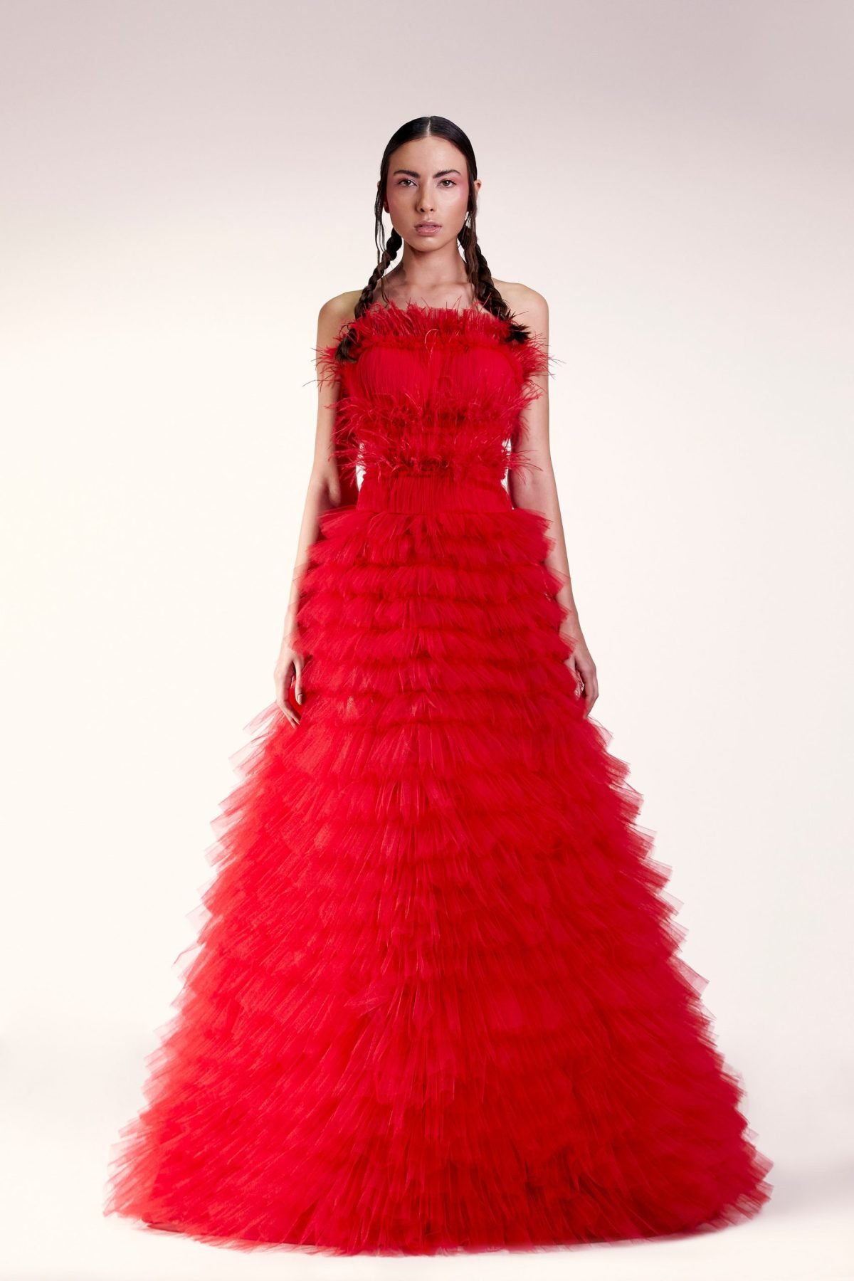 Multilayered Ruffled Dress