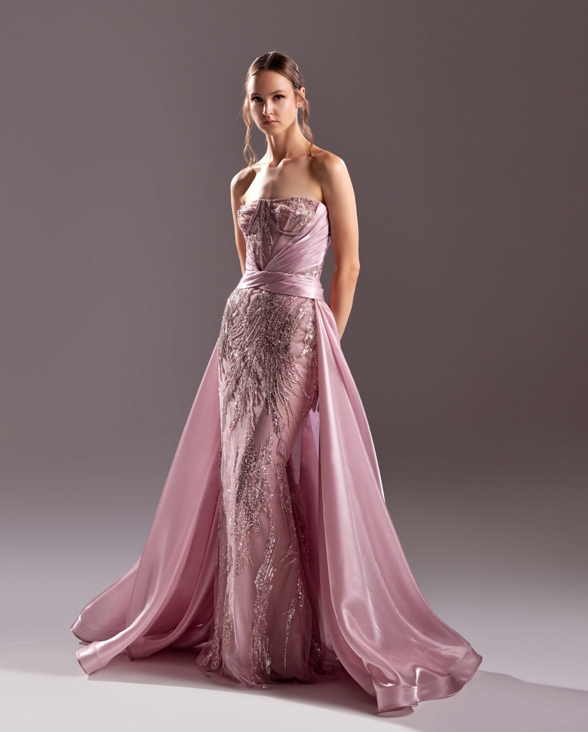 Crystal Lace Shimmered Corset Dress