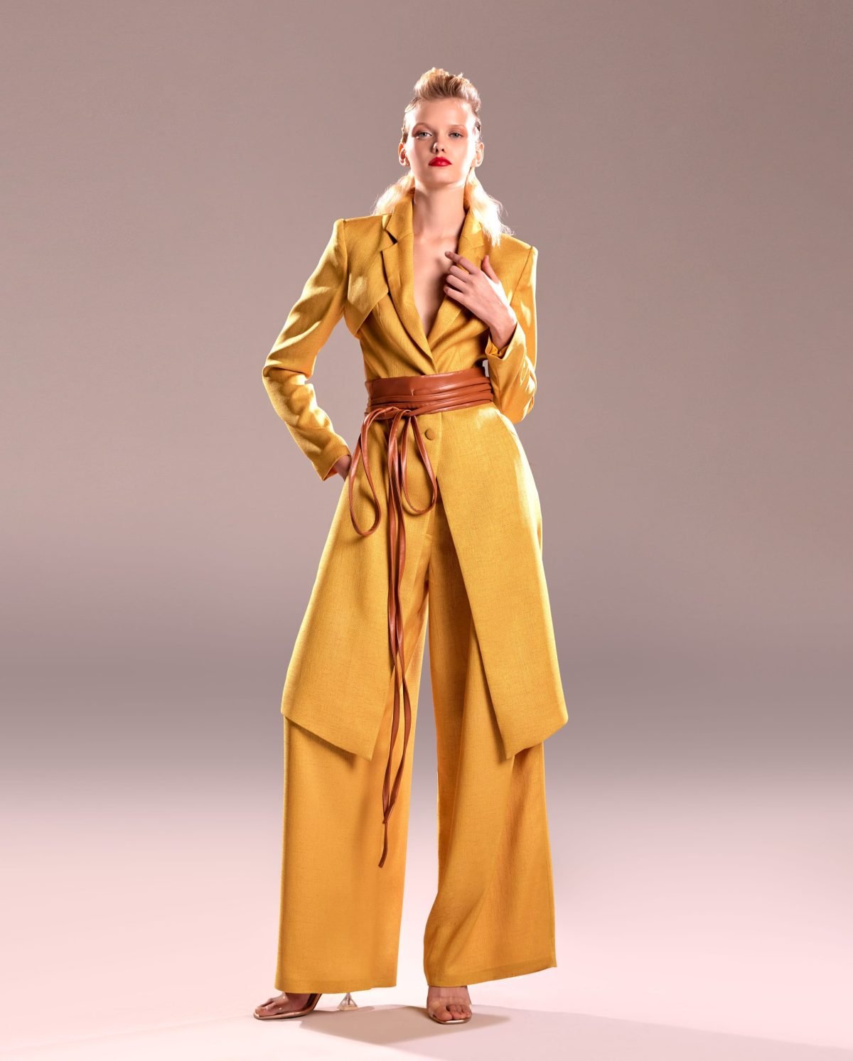 Flared Tweed Pants