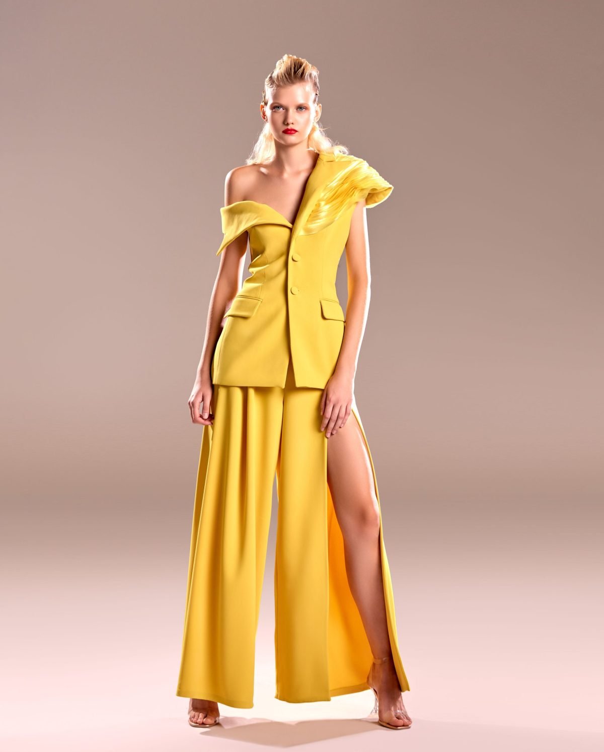 Yellow Off Shoulder Jacket
